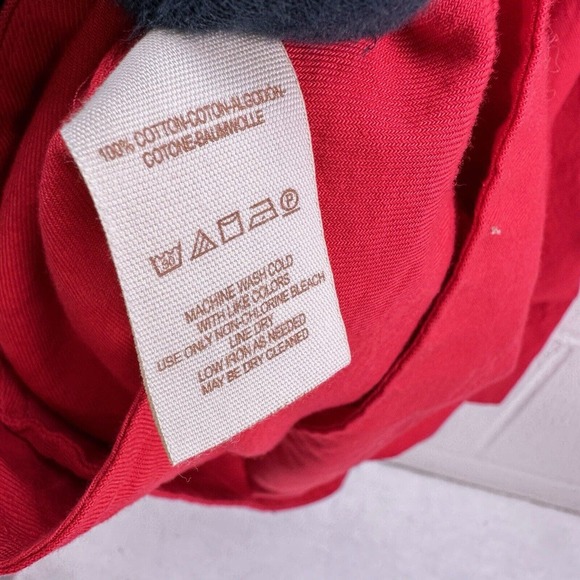 Free People Red Fleur Du Jour Embroidered Mini Off the Shoulder Dress Sz S - Picture 8 of 8